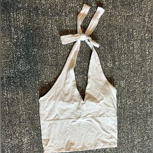 HOLLISTER white halter top